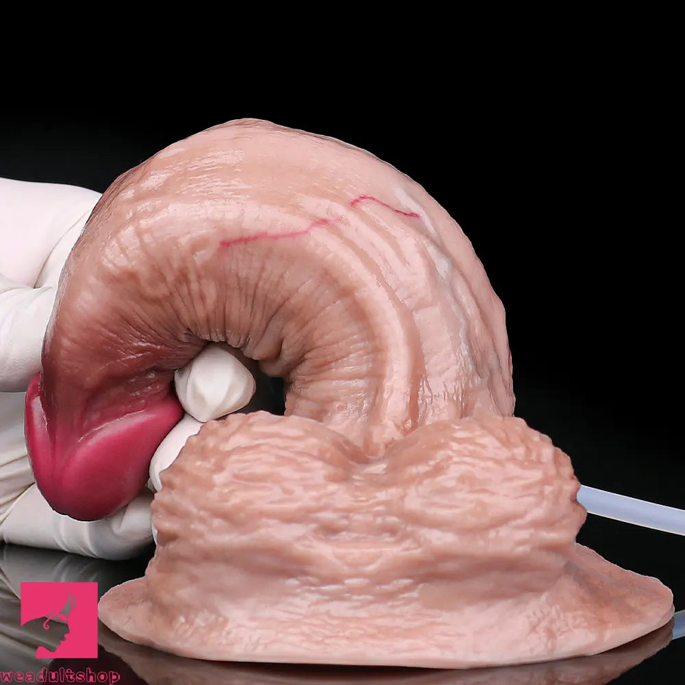 6.37in Double Density Silicone Soft Ejaculating Female Skin Feel Dildo