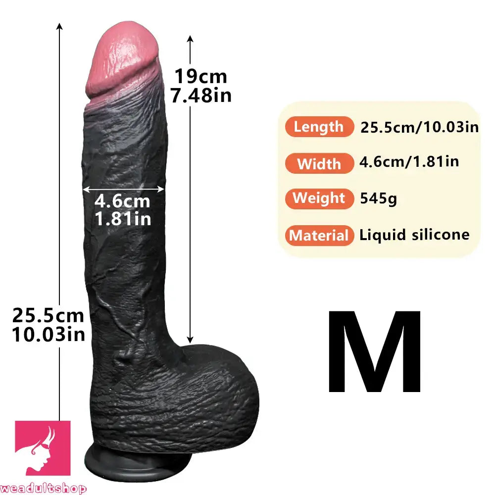 7.87in 10.03in 11.88in Dual Density Silicone Lifelike Big Dildo Love Dilator