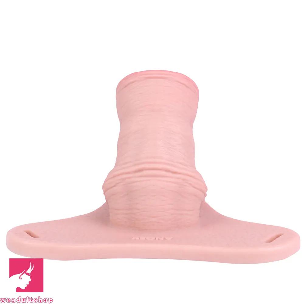 5.31in Silicone Horse Animal Penis Cage Strap on Chastity Dildo With Lock