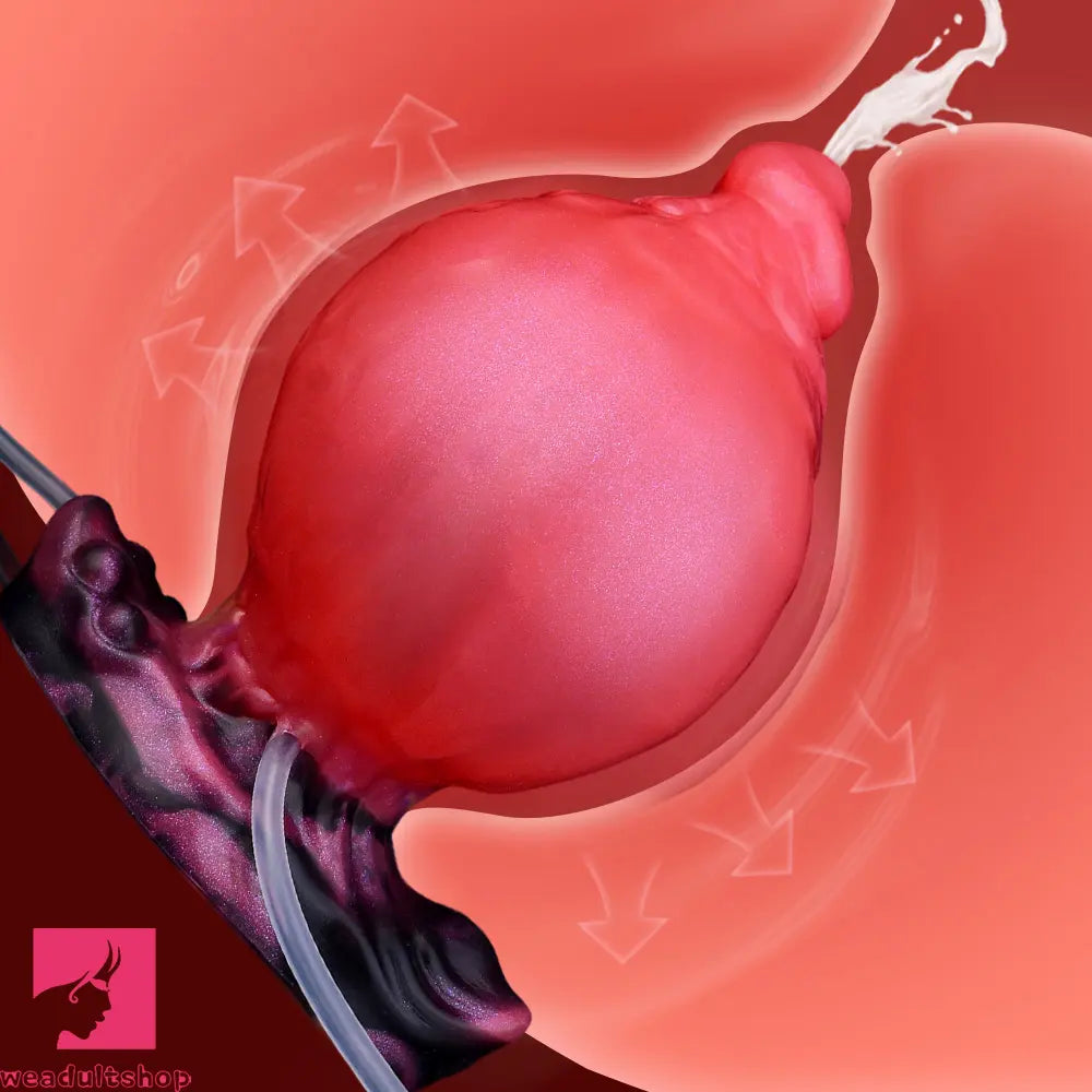 5.31in Fantasy Silicone Soft Inflatable Spraying Water Dildo For Anus Sex