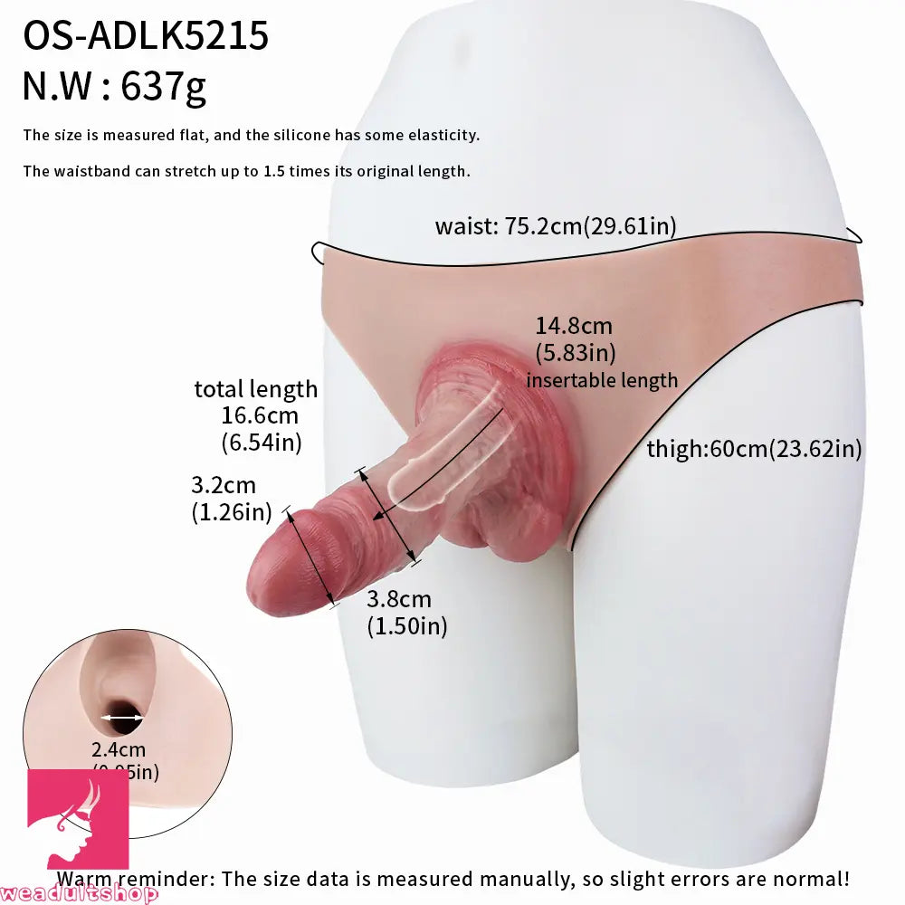 6.54in Hollow Sleeve Cock Strap on Dildo Dedicated Design Cock Toy