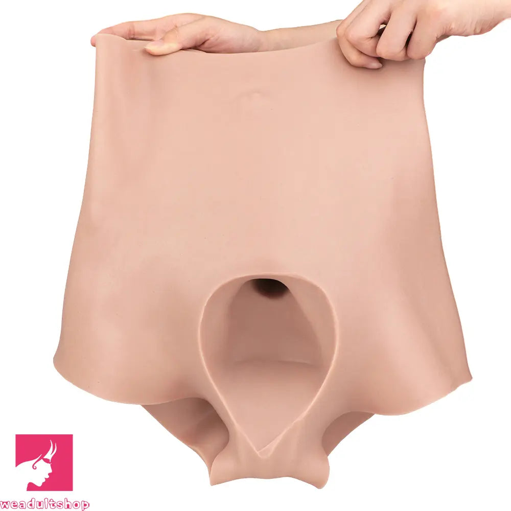 8.86in Hollow Penis Dildo Sleeve Silicone Floppy Pants Thickened Mid-Range