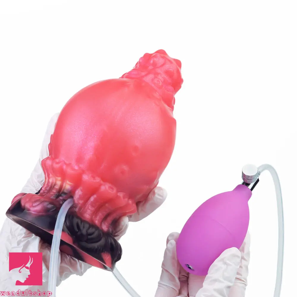 5.83in Fantasy Odd Silicone Soft Inflatable Spraying Water Dildo Butt Plug