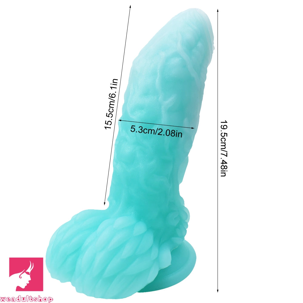 7.48in Dragon Silicone Soft Luminous Dildo Suction Cup Penis Sex Toy