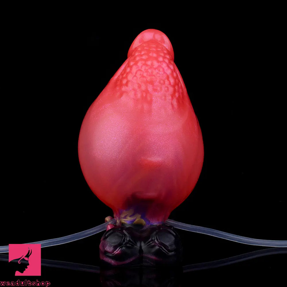 5.12in Fantasy Spiked Silicone Soft Inflatable Spraying Water Dildo For Sex