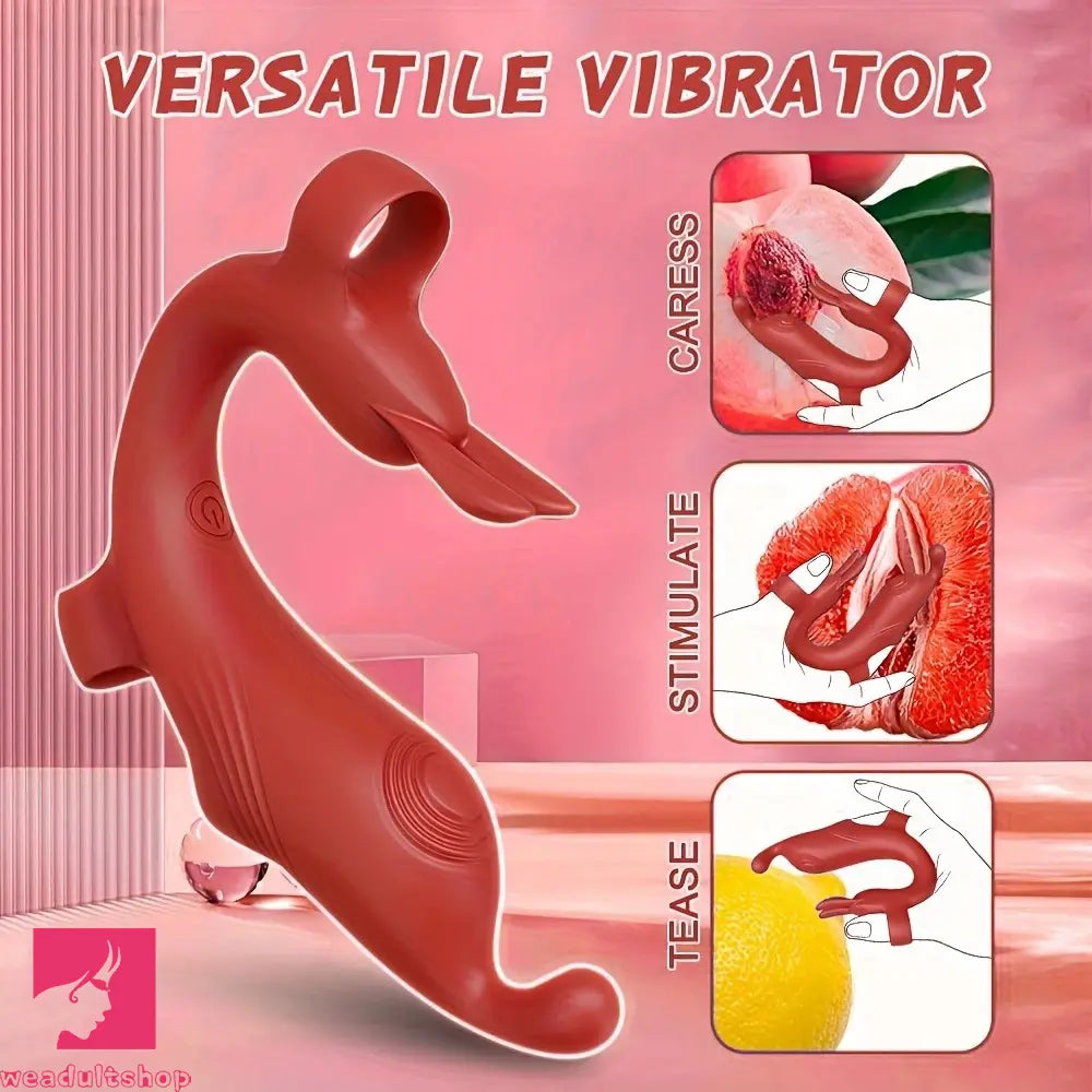 4.52in Rabbit Finger Stimulator 10 Vibration G-spot Mini Nipple Cock Dildo