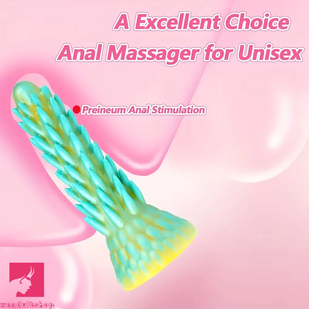 7.7in Dragon Design Spiked Silicone Dildo Monster Butt G Spot Massager