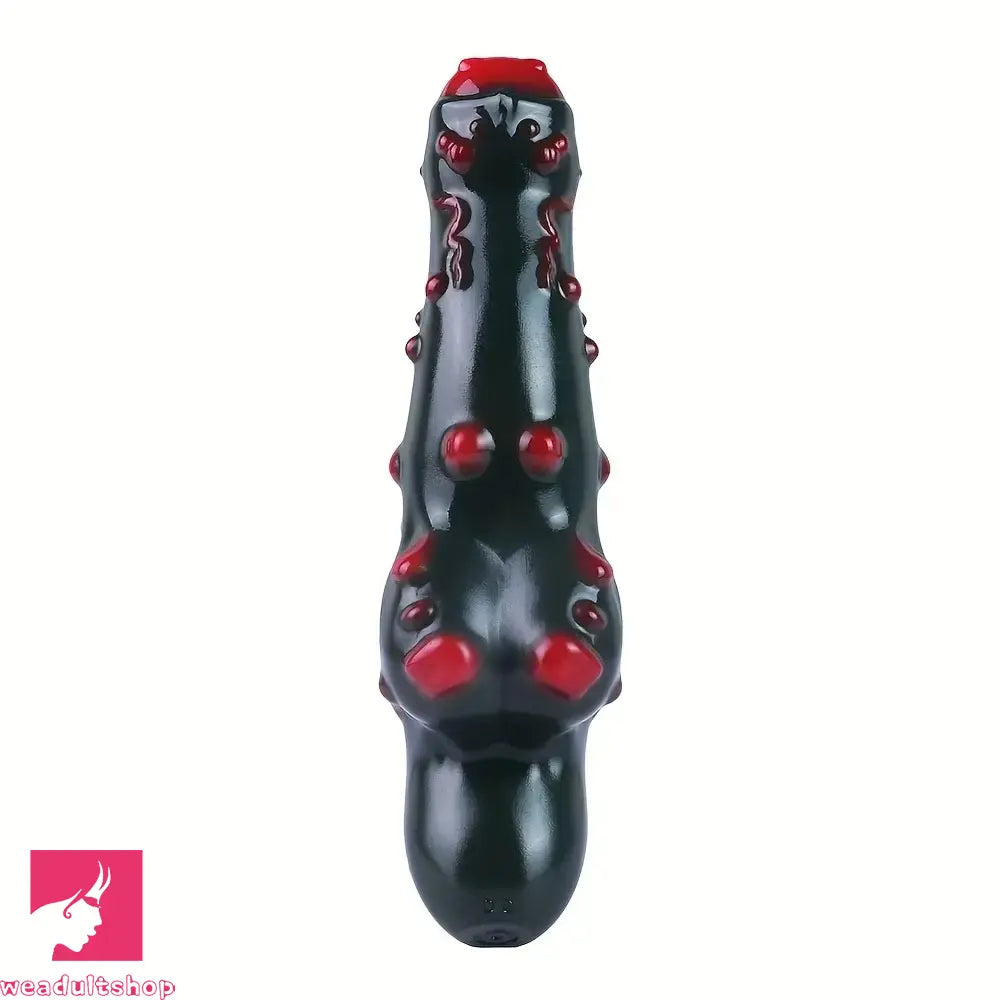 7.38in Alien-Like Colorful Bumps Liquid Silicone Dual-Use Dildo For Anus