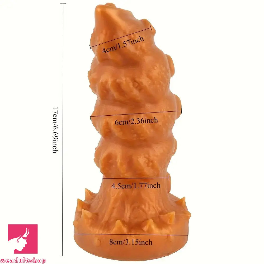 6.69in Liquid Silicone Soft Thick Anal Plug Punishment Play Octopus Dildo