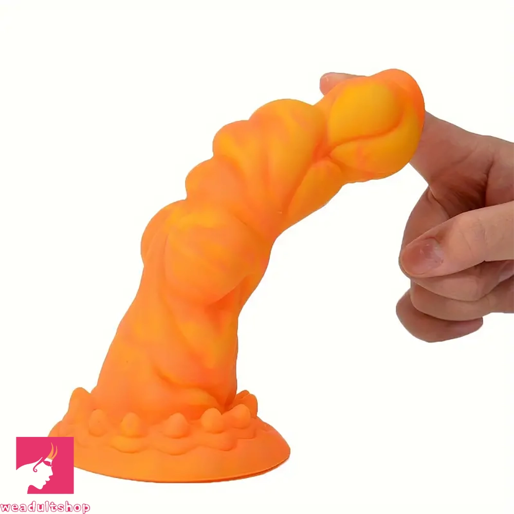 7.28in Monster Design Silicone Anal Dildo Irregular Shape Adult Skin Toy