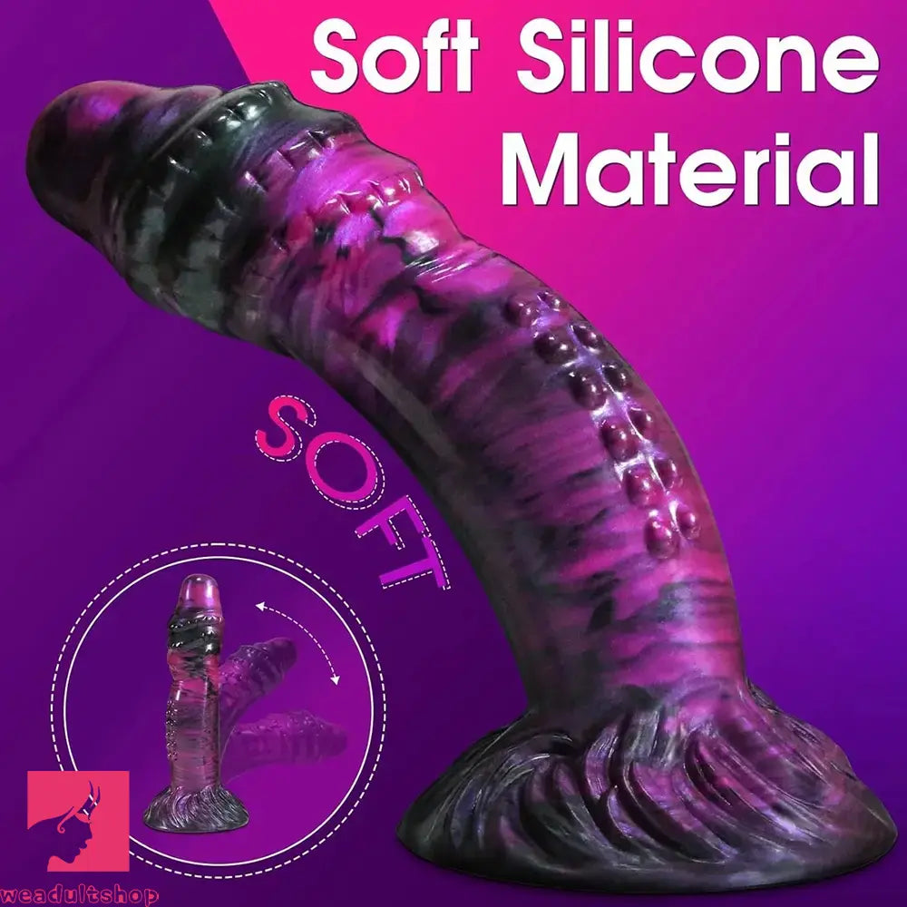 8.9in Fantasy Spiked Silicone Soft Monster Dildo For Women Sex Orgasm