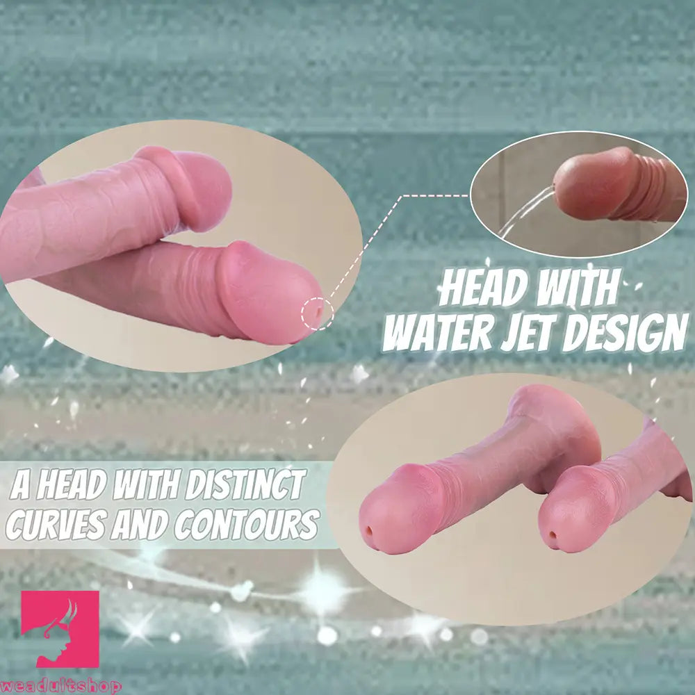 6.88in Realistic Male Female Adult Flirting Double Layer Squirting Strap on Dildo