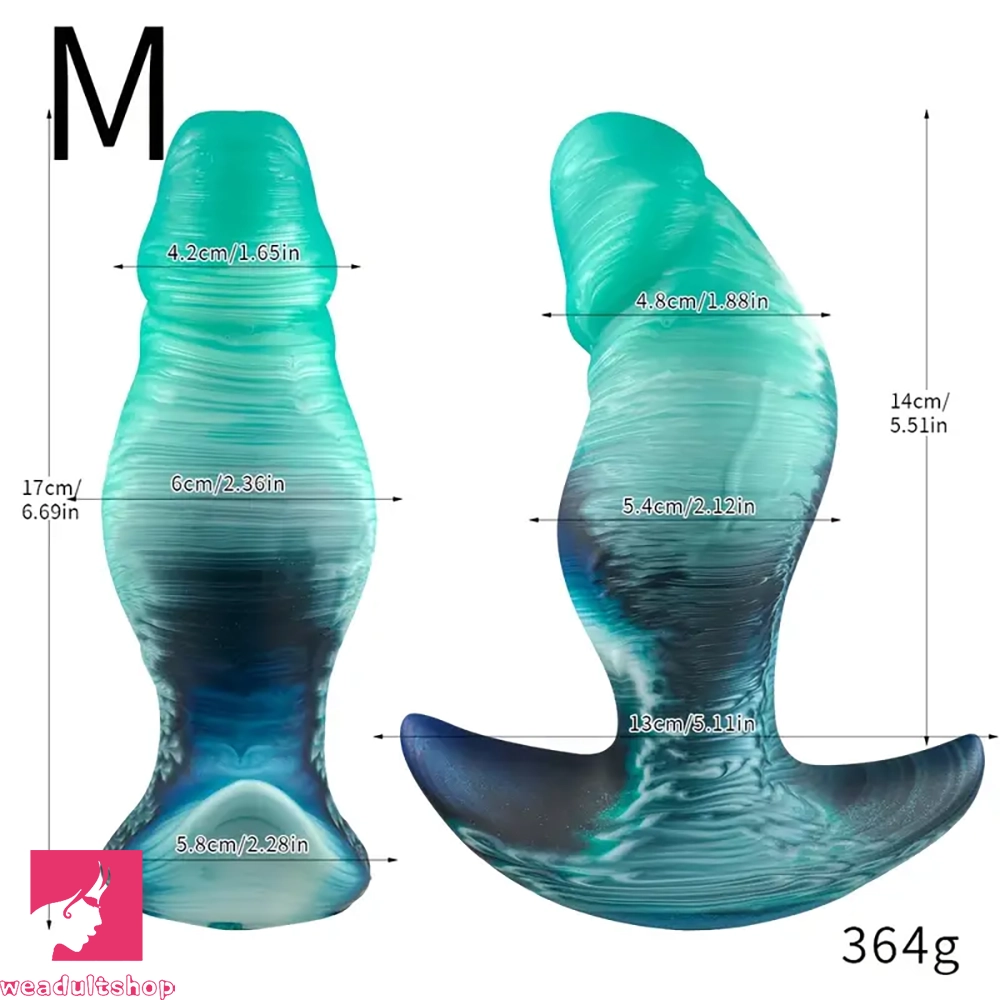 5.7in 6.69in 7.67in Wearable Butt Plug Anal Dildo Realistic Veins Soft Cock