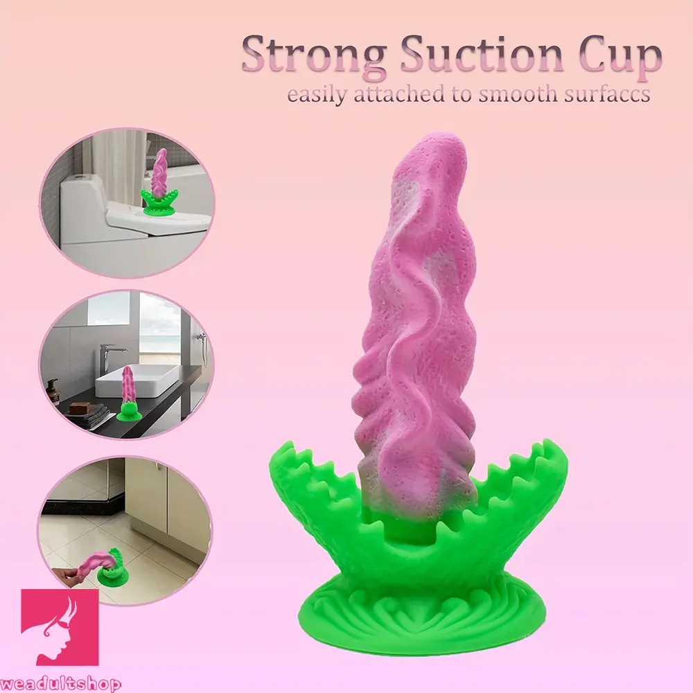 7.48in Small Glans Thick Realistic Fantasy Odd Dildo With Strong Suction Cup