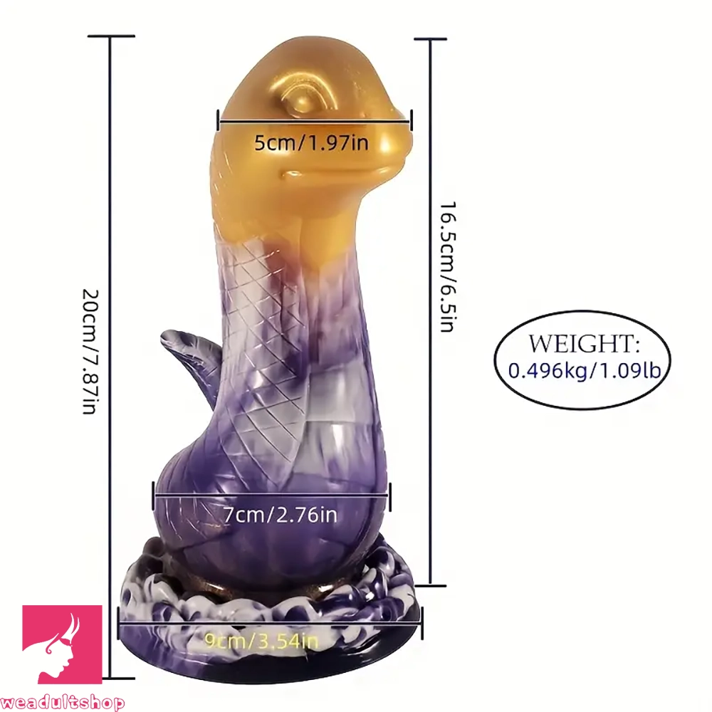 7.87in Realistic Snake-Shaped Silicone Soft Clit Dildo With Lifelike Texture