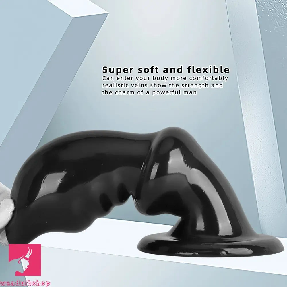 5.7in 8.26in 10.62in Black PVC Sword Large Clit Dilation Training Dildo