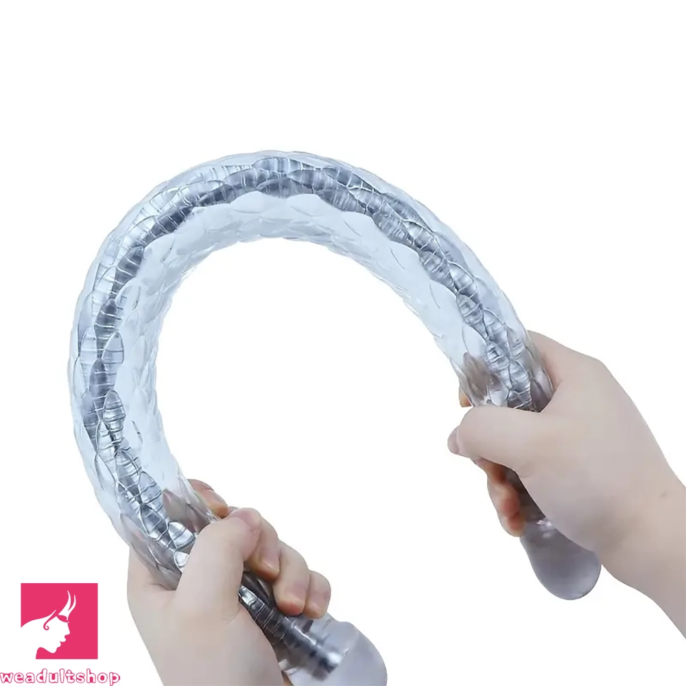 15.5in 22.7in Flexible Double-Headed Long Dildo Manual Pleasure Cock Toy