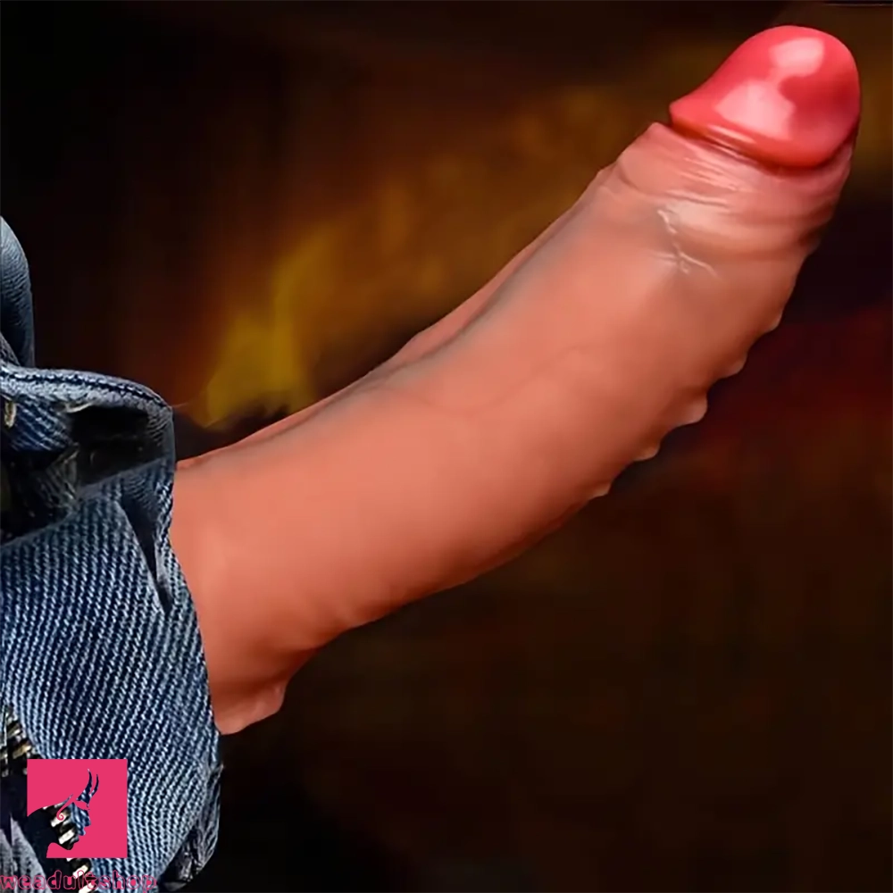 7.59in Reusable Silicone Penis Sheath Soft Flexible Cock Dildo Sleeve