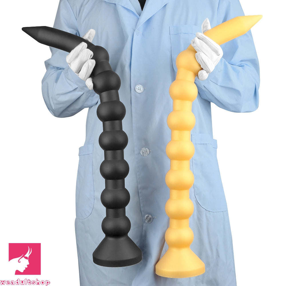 23.62in Soft Seven Beads Expansion Long Deep Huge Anal Plug Cock Dildo