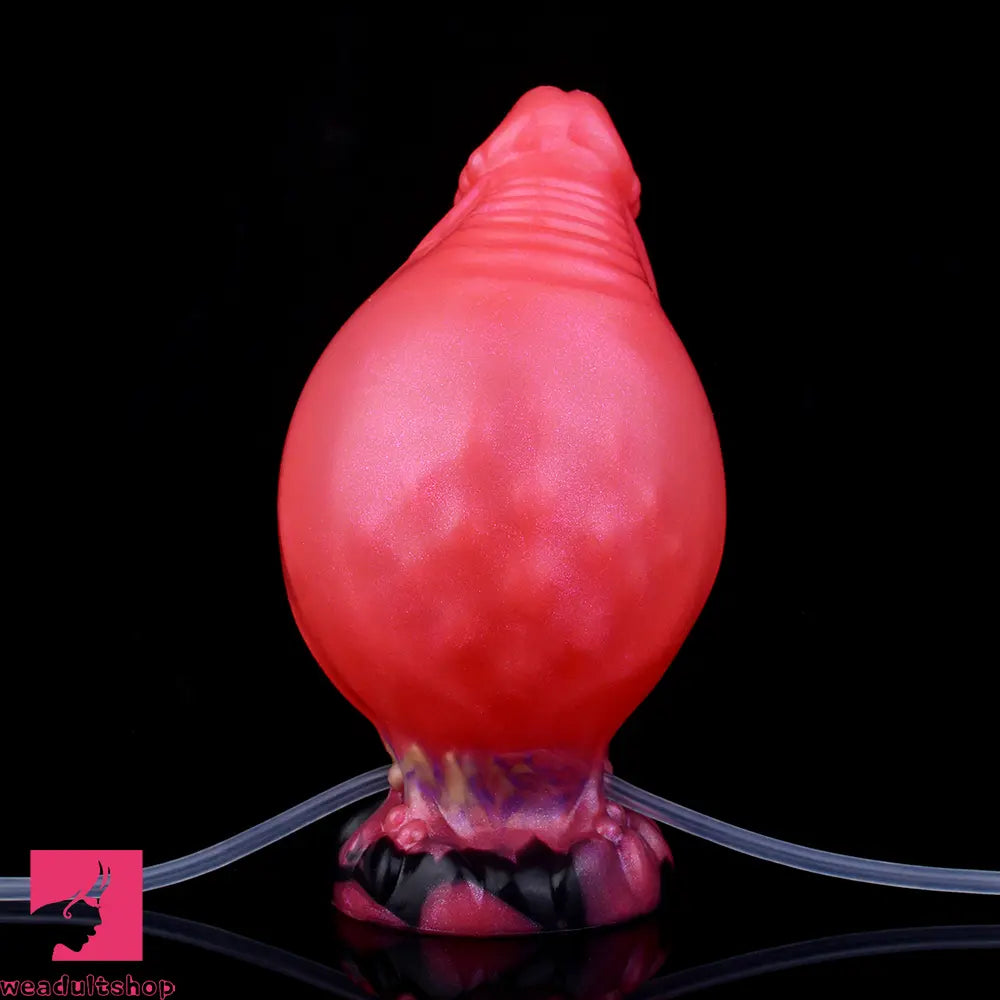 5.51in Fantasy Odd Silicone Soft Inflatable Spraying Water Dildo For Anus