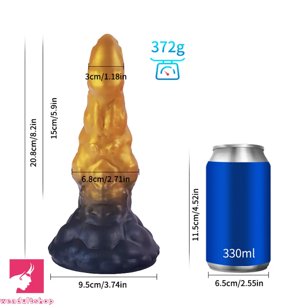 Liquid Silicone Fantasy Creature Cock Dildo Anal Plug Prostate Clit Massager