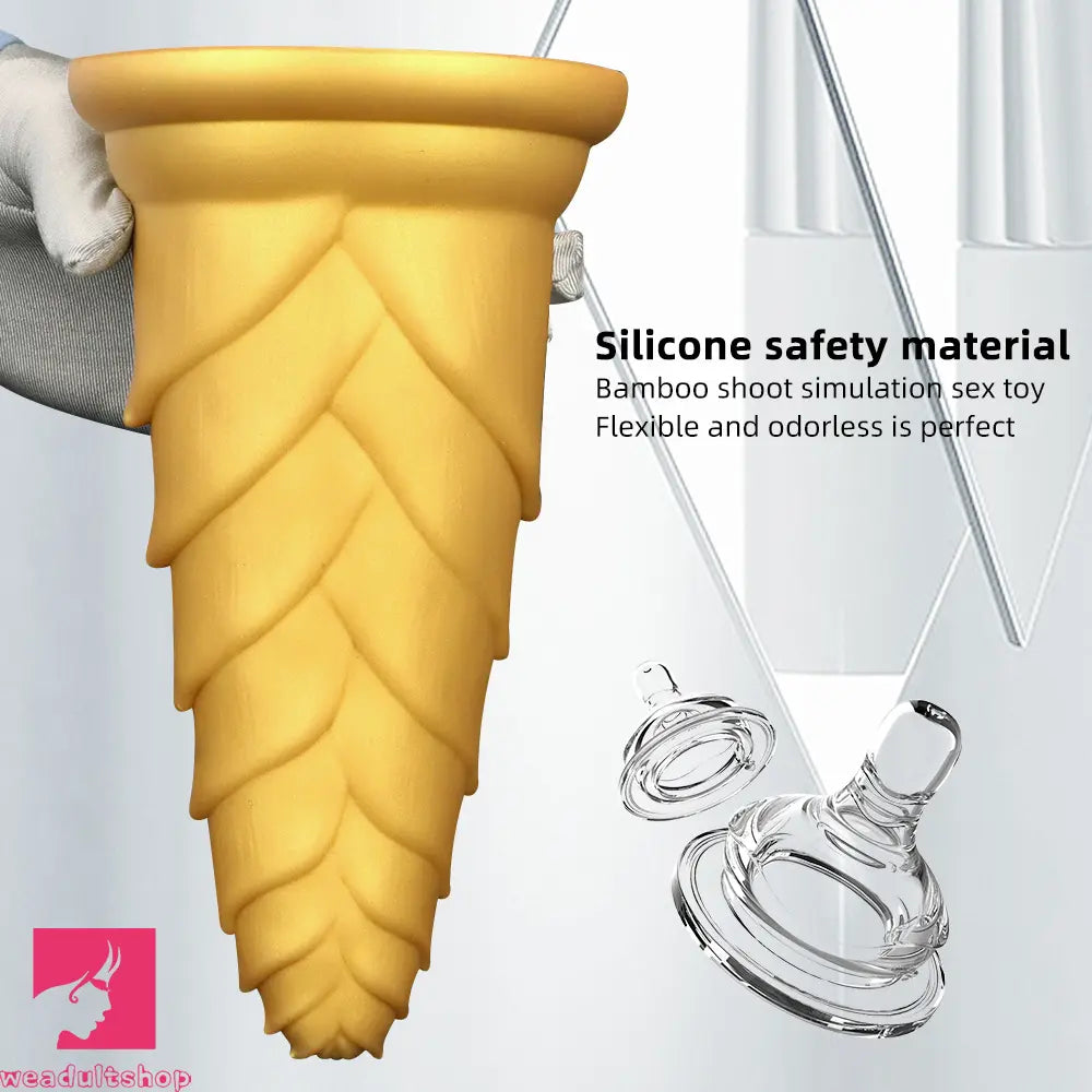 5.7in 7.08in 8.46in Bamboo Shoots Penis Anal Plug For Fisting Dildo Cock Toy