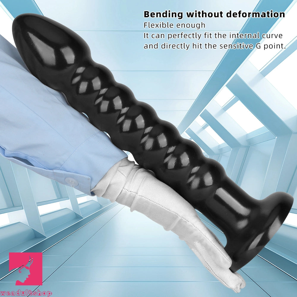 11.02in 14.56in Black Extra Long Large Thick Anal Bead Plug Dildo Sex Toy