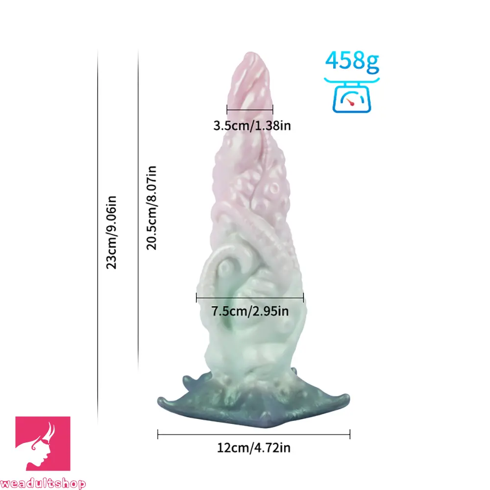 9.06in Deep Sea Tentacle Octopus Soft Silicone Big Dildo For Anus Sex