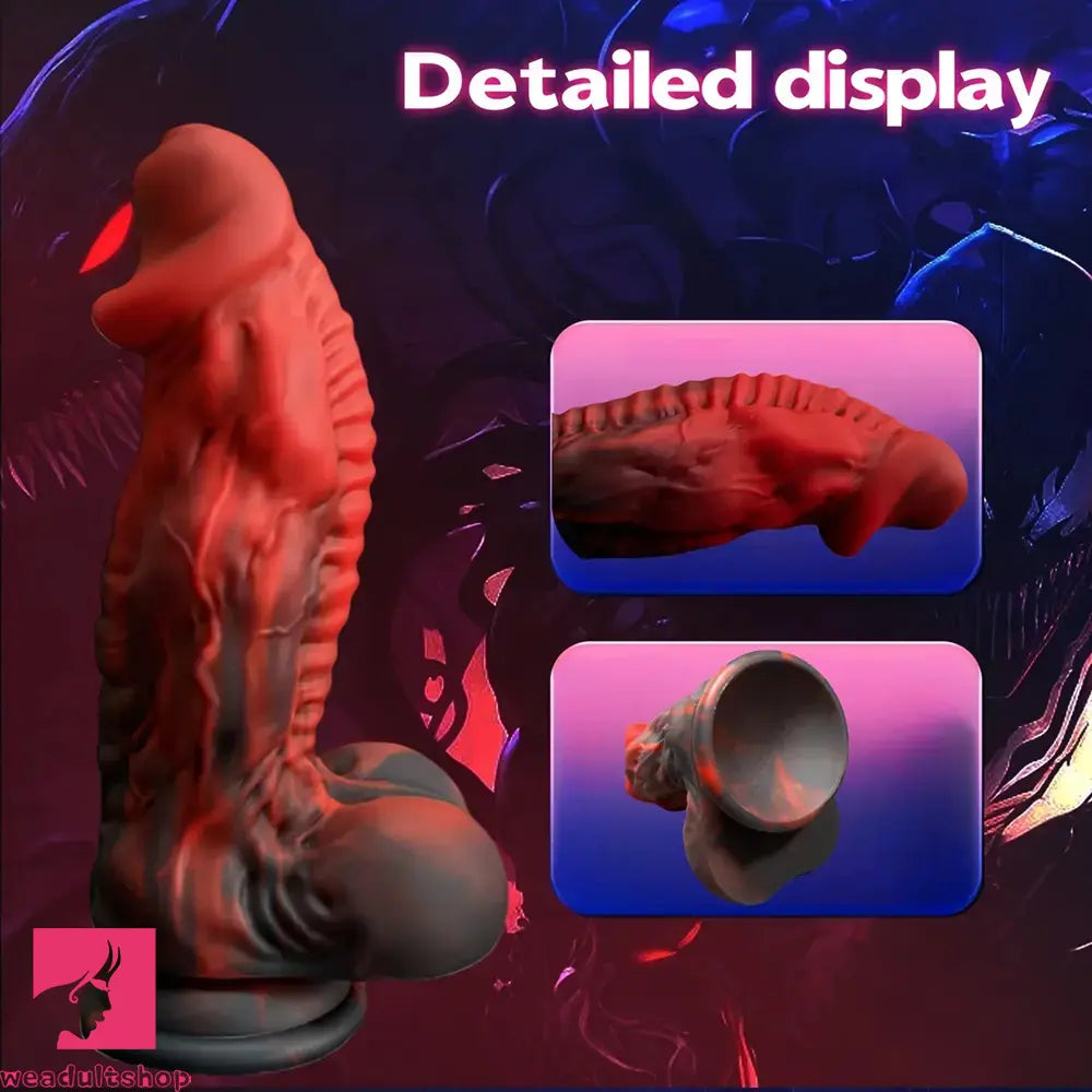 7.09in Alien Simulation Penis Liquid Silicone Dildo For Women Masturbator