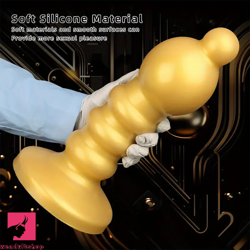 12.6in Huge Anal Beads Liquid Silicone Butt Plug Prostate G Spot Dildo