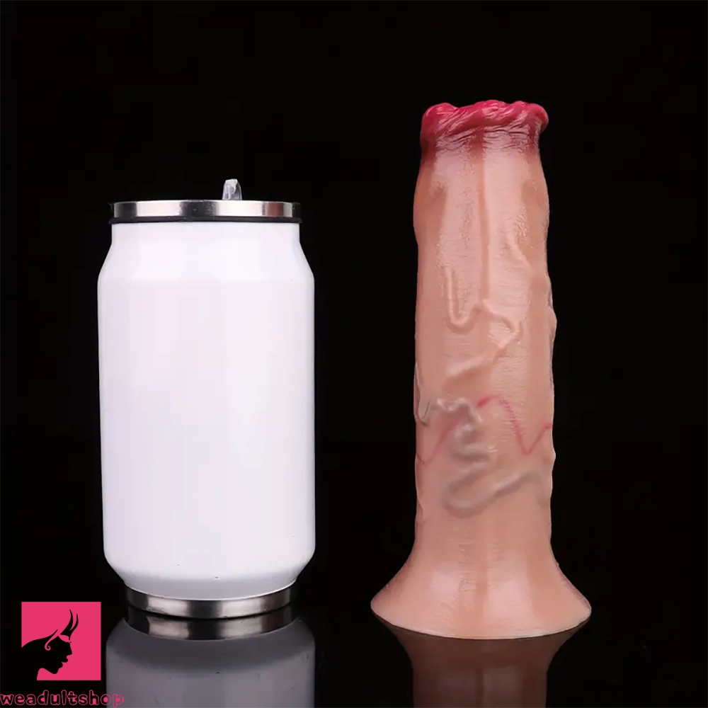 6.57in Silicone Ovipositor Expandable Dildo Realistic Penis Foreskin Tunnel