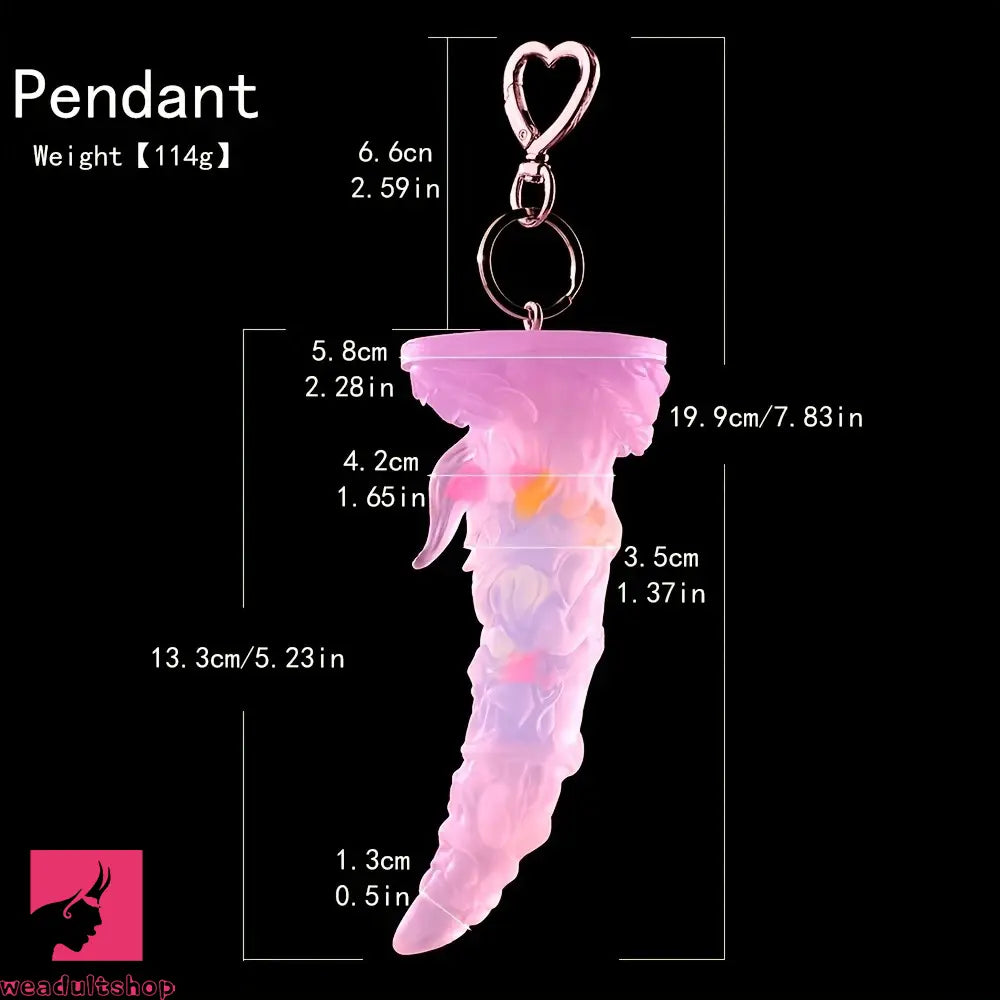 4.64in 5.23in Anal Plug Pedant Dildo Key Chain Animal Deer Silicone Cock