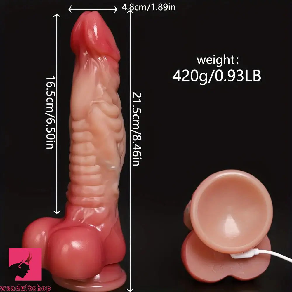 8.46in Vibrating Heated Thrusting Dragon Monster Lifelike Big Dildo For Sex