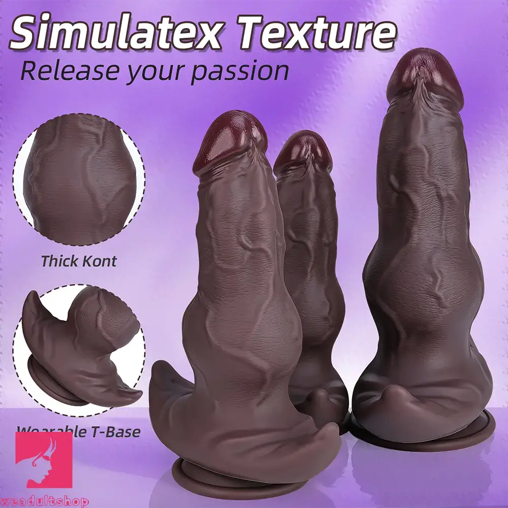 8.46in 9.64in 10.82in Liquid Silicone Big Dildo With Anchor Base Love Toy