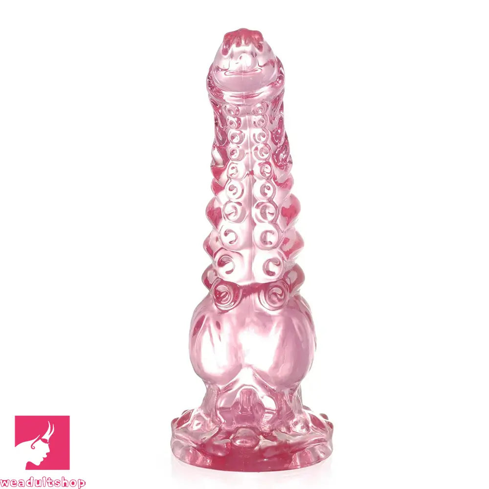 9.4in Transparent Phallic Dildo Sex Toy Tentacle Animal Knot Dildo