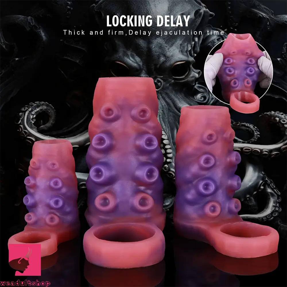 3.14in 4.13in 5.11in Tentacle Small Dildo Sleeve Adult Male Pornographic Tool