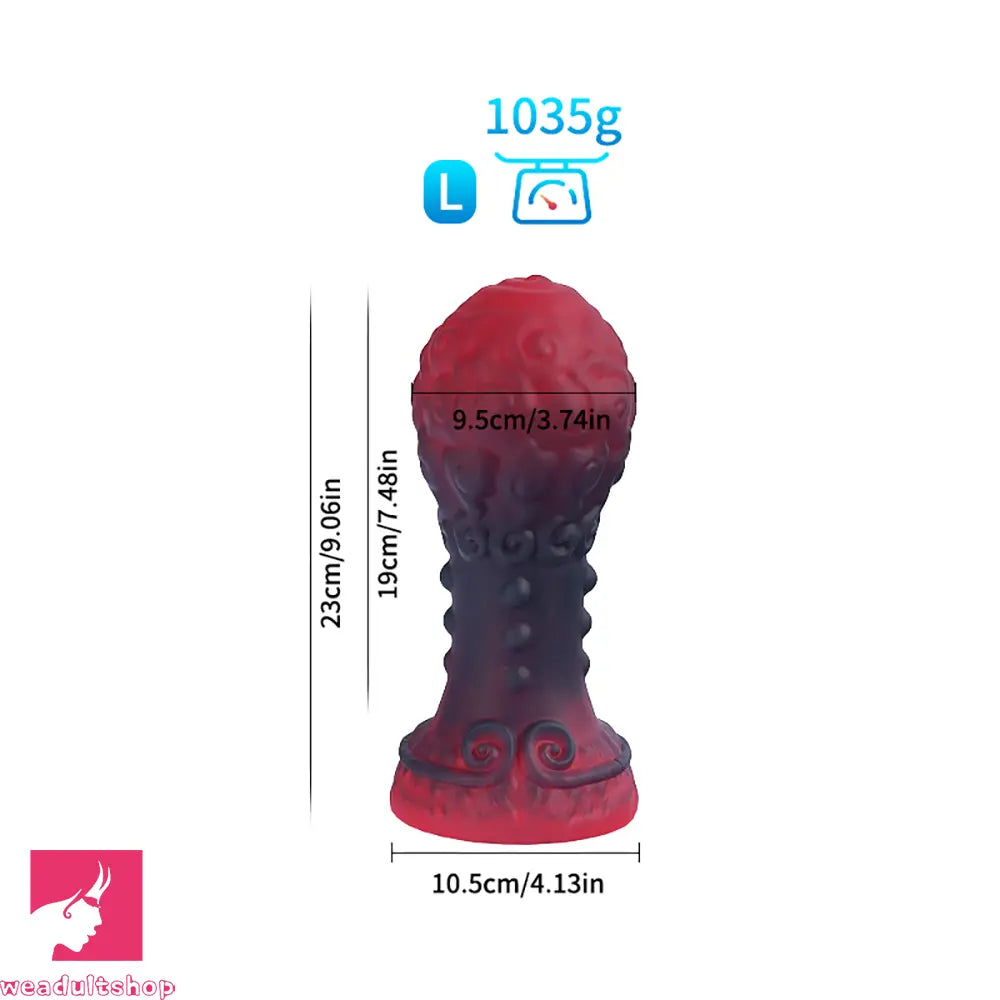 5.51in 7.08in 9.05in Spiked Silicone Round Silicone Soft Odd Dildo Anal Plug