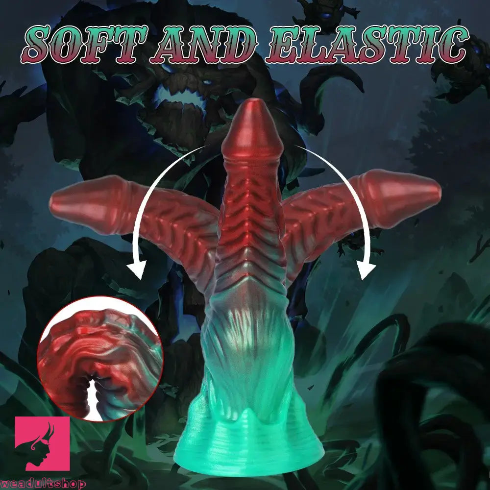 8.26in 9.25in 11.41in Alien-Shaped Silicone Adult Sex Fantasy Monster Dildo