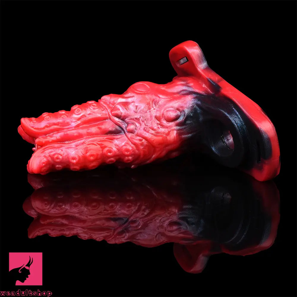 5.59in Hollow Dildo Built-in keel Vibration Remote Strapon Odd Penis Sleeve