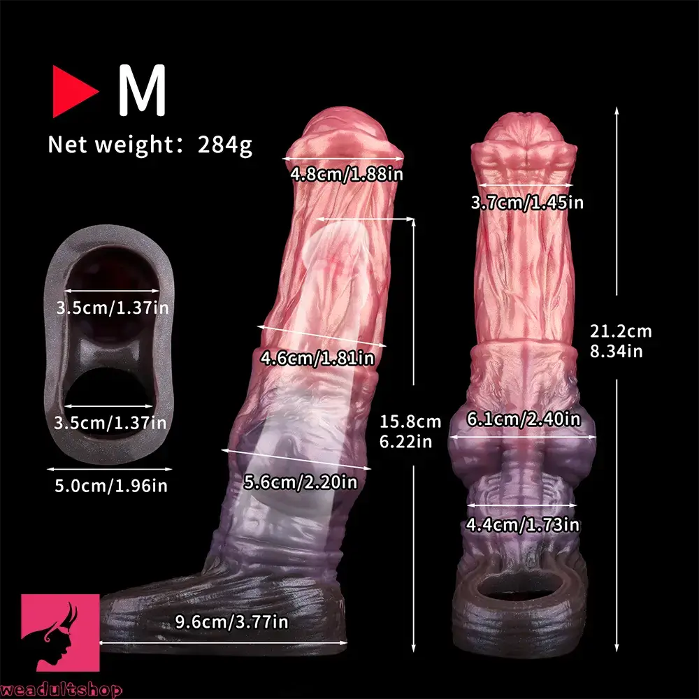 6.92in 8.34in 10in Horse Knot Silicone Dildo Sleeve For Sexual Wellness