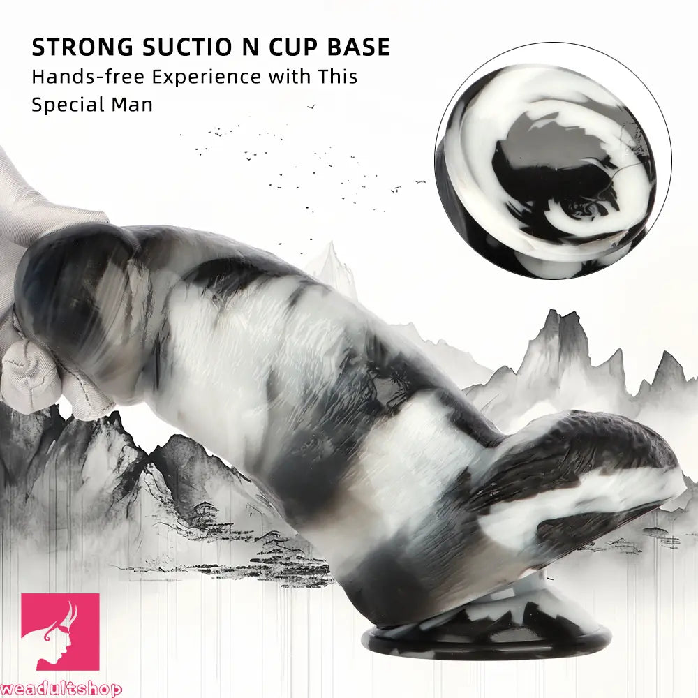 9.84in Thick Wide Dildo PVC Extended Realistic Penis For Clitoris Anal Sex