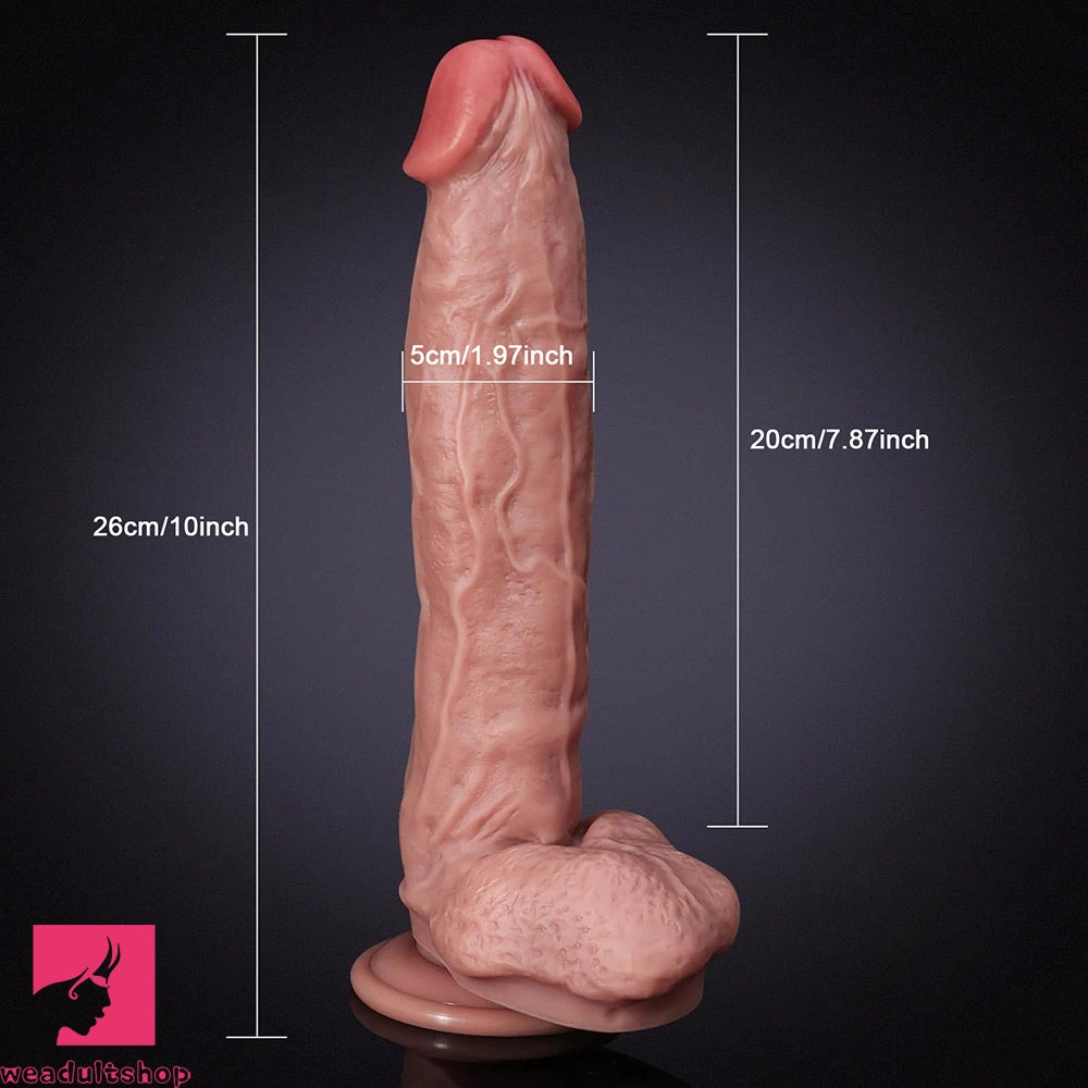 10in Oversized Huge Thick Skin Feeling Dildo For Female Anus Expander