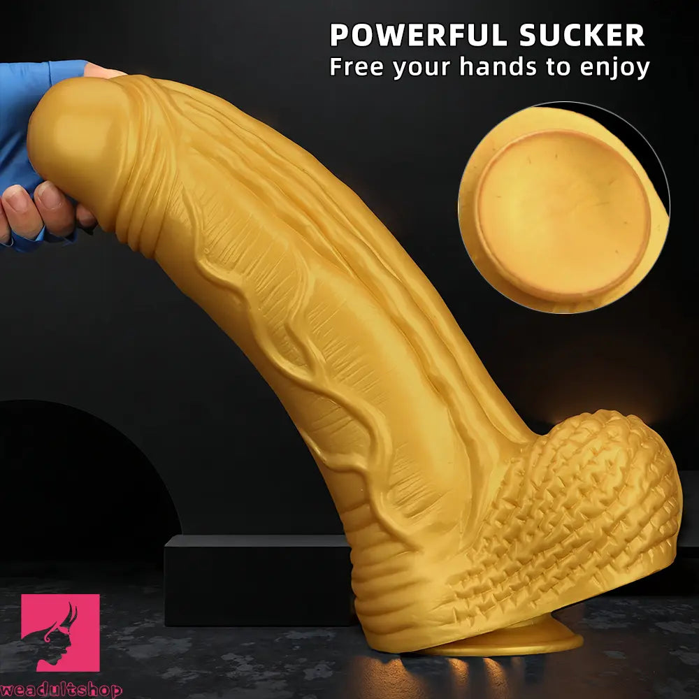 15.35in Huge Thick Silicone Soft Dildo Realistic Design For G-Spot Love