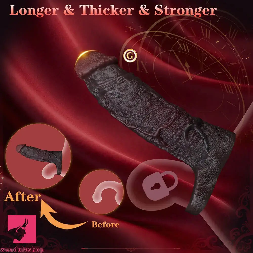 7.05in Liquid Silicone Real Dildo Sleeve With Seminal Vesicle Hollow Cock