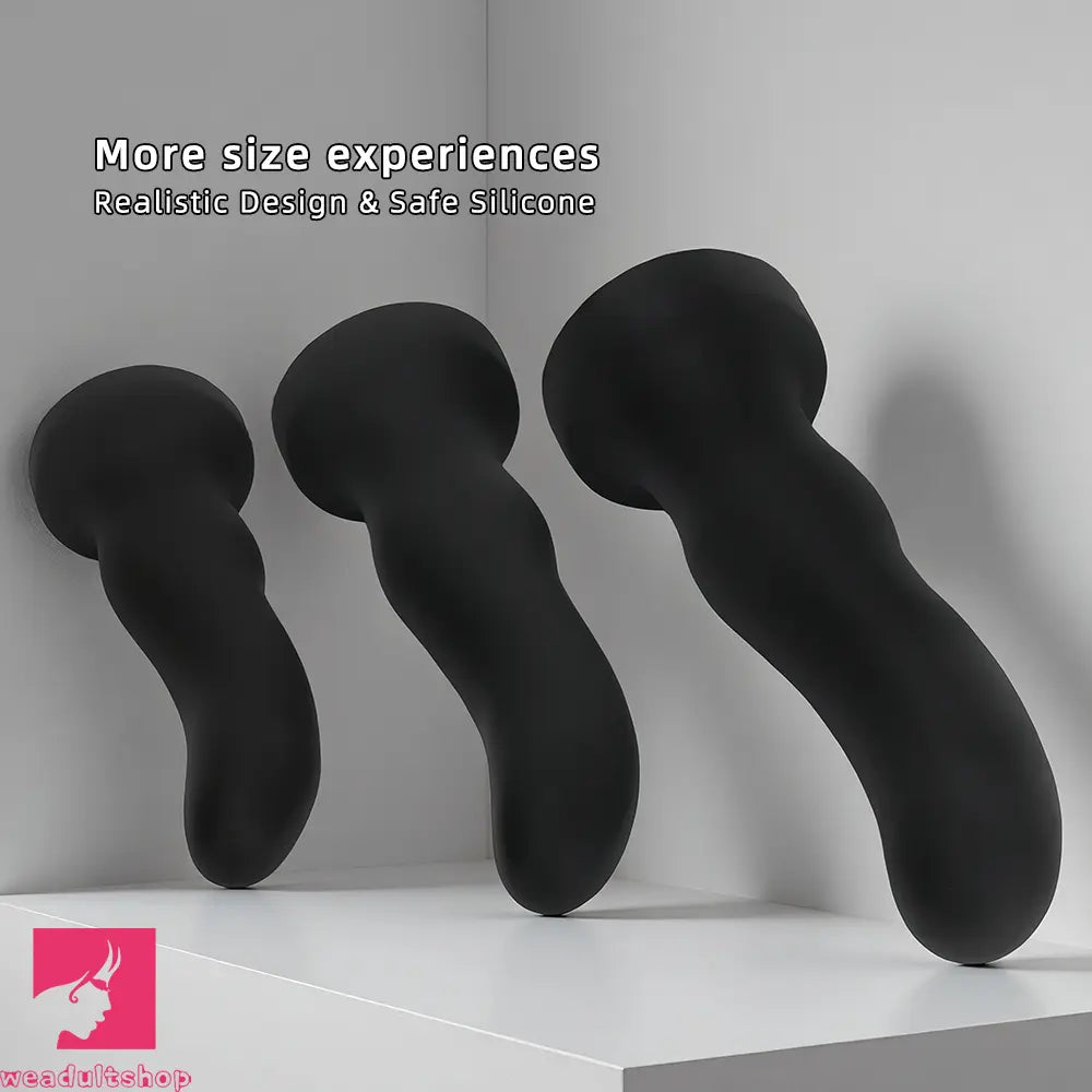 7.67in 9.25in 11.22in Black Silicone Anal Plug Dildo For Anal Masturbator