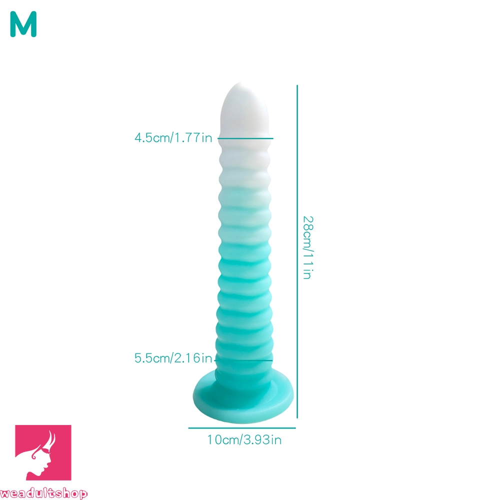 6.69in 9.05in 11in 13.1in Big Silicone Luminous Butt Plug Dildo For Prostate