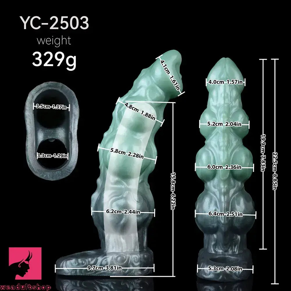 8.85in Platinum Liquid Silicone Penis Sleeve Dildo For Thickening Real Toy