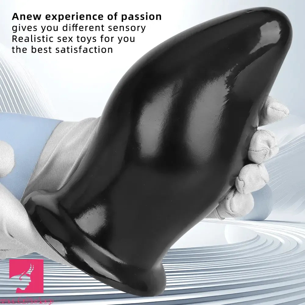 7.87in 9.44in PVC Black Anal Plug Thick Fat Big Dildo Cock With Suction Cup