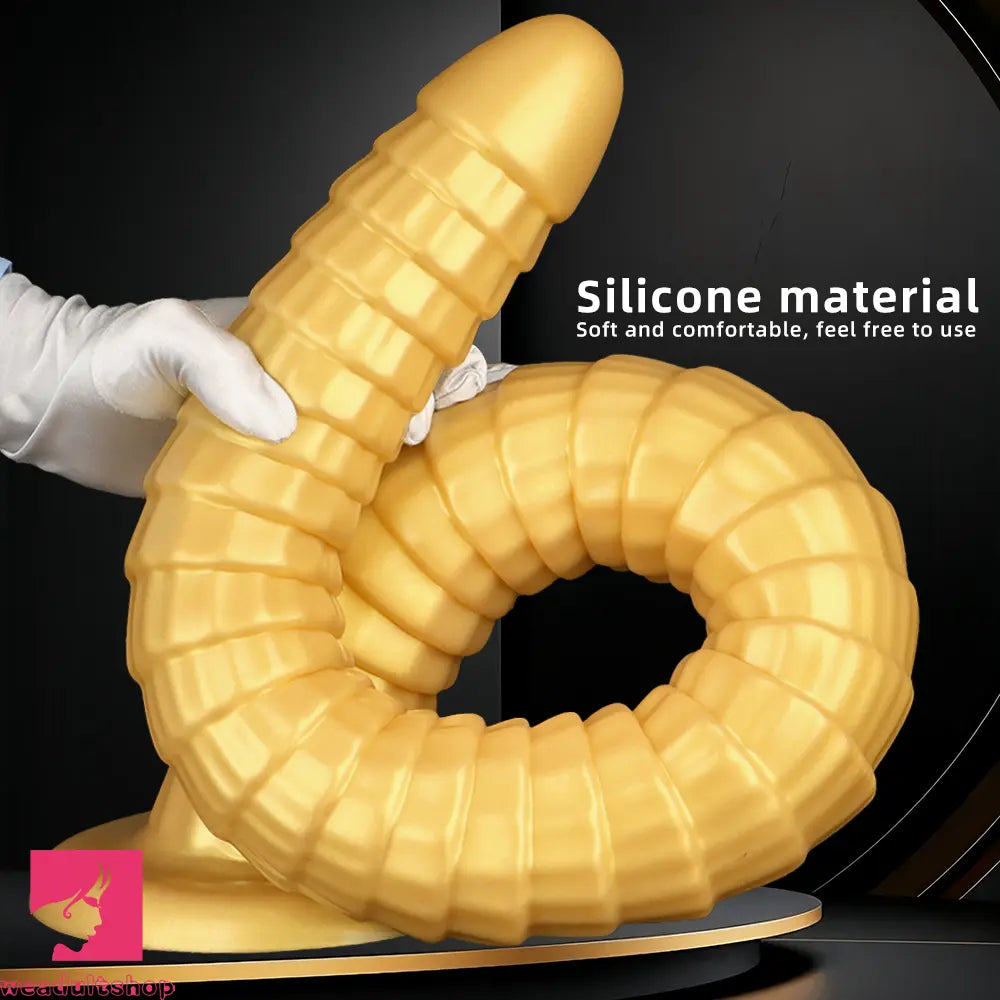 31.5in Golden Silicone Soft Huge Long Masturbator For Women Cock Dildo