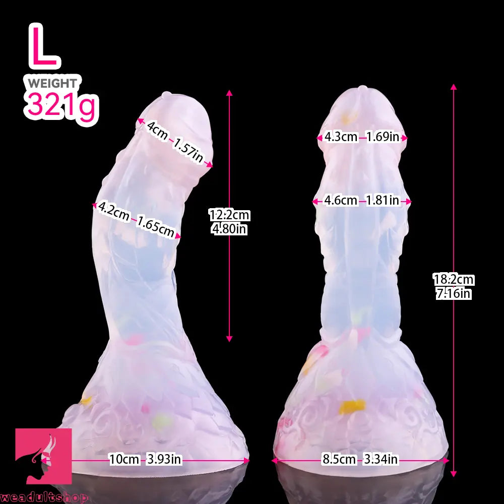 4.68in 5.9in 7.16in 8.26in Fantasy Spiked Silicone Soft Dildo With Key Chain